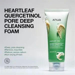 Anua 2pcs Facial Heartleaf Quercetinol Pore Deep Cleansing Foam