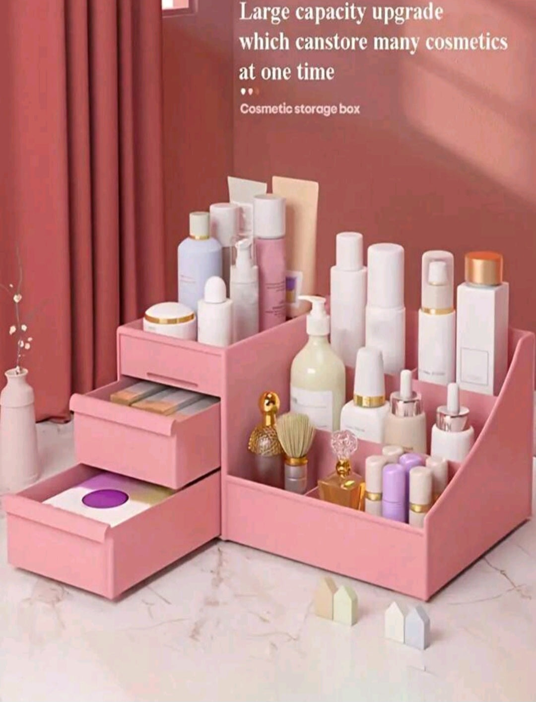 1pc Pp Material Desktop Makeup Organizer