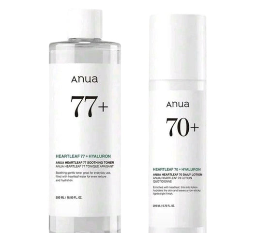 Anua Heartleaf 77 Soothing toner +70 daily lotion